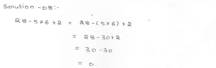 RD Sharma class 7 solutions 1.Integers Ex-1.3 Q 8