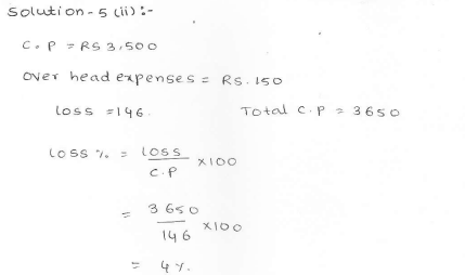 RD Sharma class 7 solutions 12.Profit and loss Ex-12.1 Q 5 ii