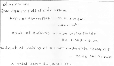 RD Sharma class 7 solutions 20.Munsuration(perimeter and area of rectiliner figures) Ex-20.1 Q 12