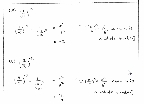 RD Sharma Class 8 Solutions Chapter 2 Powers Ex 2.1 Q 1.i