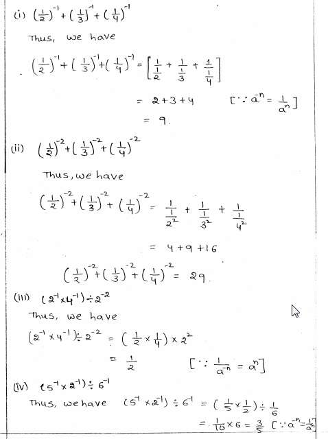 RD Sharma Class 8 Solutions Chapter 2 Powers Ex 2.1 Q 3