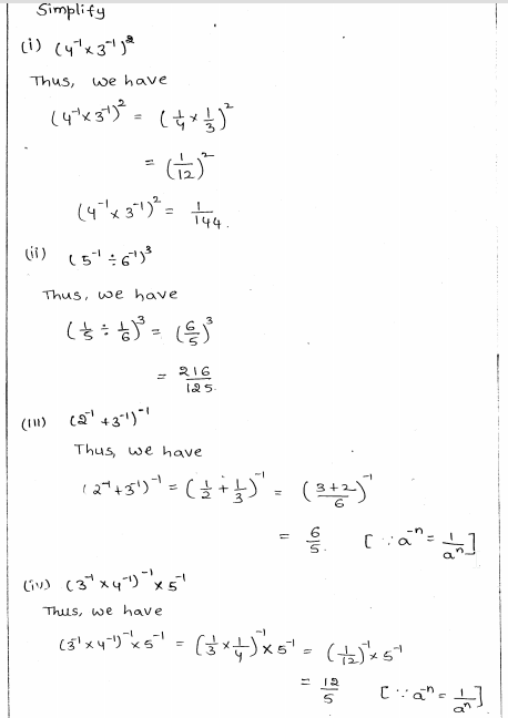 RD Sharma Class 8 Solutions Chapter 2 Powers Ex 2.1 Q 4