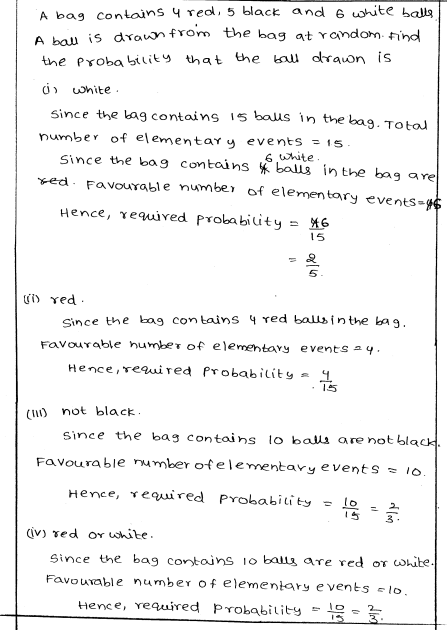 RD Sharma class 8 Solutions Chapter 26 Data Handling-IV Probability Ex 26.1 Q 11