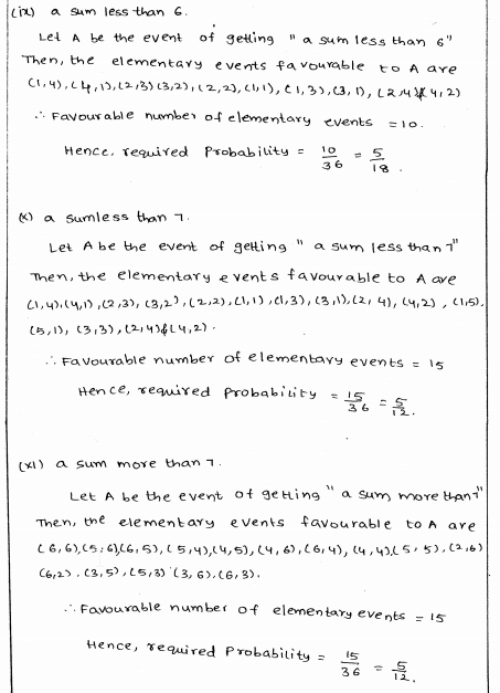 RD Sharma class 8 Solutions Chapter 26 Data Handling-IV Probability Ex 26.1 Q 3 iii