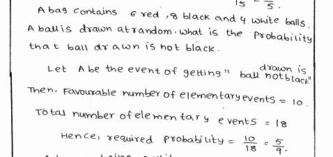 RD Sharma class 8 Solutions Chapter 26 Data Handling-IV Probability Ex 26.1 Q 9