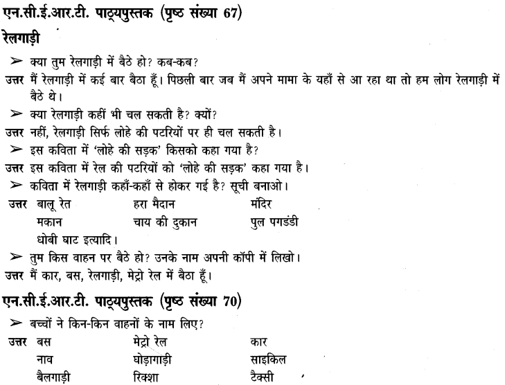 NCERT Solutions for Class 3 EVS Chapter 12 in Hindi and English Medium