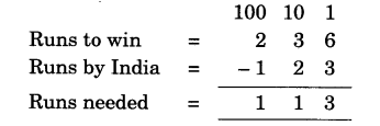NCERT Solutions for Class 3 Mathematics Chapter-6 Fun With Give and Take Cricket Match Q1