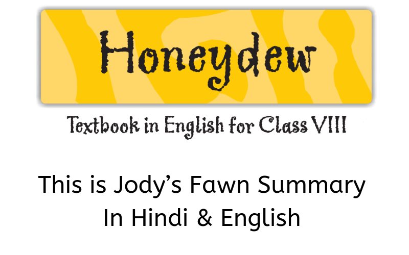 This is Jody’s Fawn Summary Class 8 English