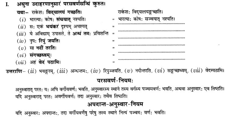 NCERT Solutions for Class 10th Sanskrit Chapter 1 सन्धि 10