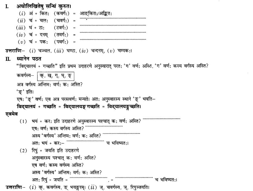 NCERT Solutions for Class 10th Sanskrit Chapter 1 सन्धि 11