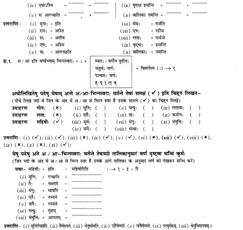 NCERT Solutions for Class 10th Sanskrit Chapter 1 सन्धि 27