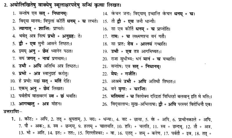 NCERT Solutions for Class 10th Sanskrit Chapter 1 सन्धि 34