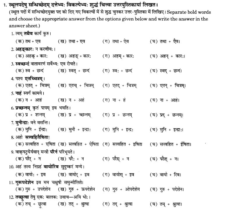 NCERT Solutions for Class 10th Sanskrit Chapter 1 सन्धि 36
