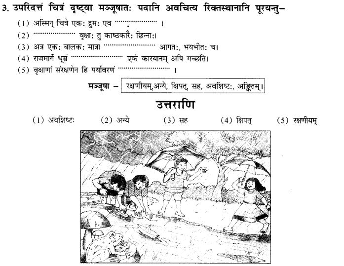 NCERT Solutions for Class 10th Sanskrit Chapter 3 Chitraadharitam Varnanam 4