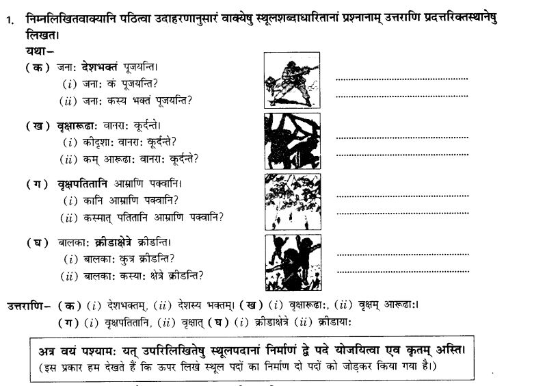 NCERT Solutions for Class 10th Sanskrit Chapter 3 Samasah 1