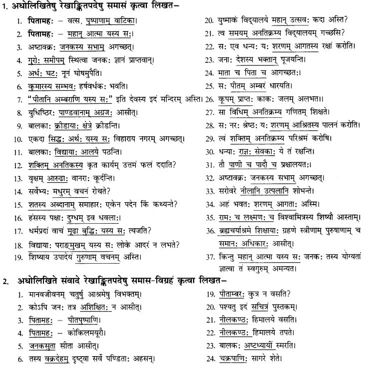 NCERT Solutions for Class 10th Sanskrit Chapter 3 Samasah 31