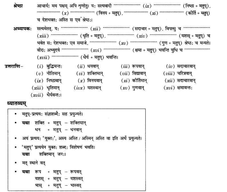 NCERT Solutions for Class 10th Sanskrit Chapter 4 Pratyayah 18