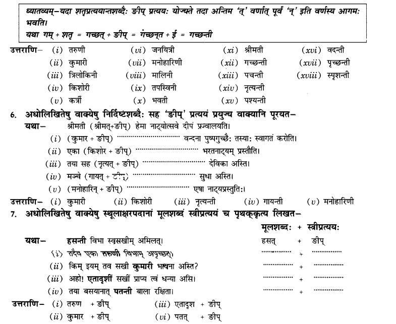 NCERT Solutions for Class 10th Sanskrit Chapter 4 Pratyayah 42