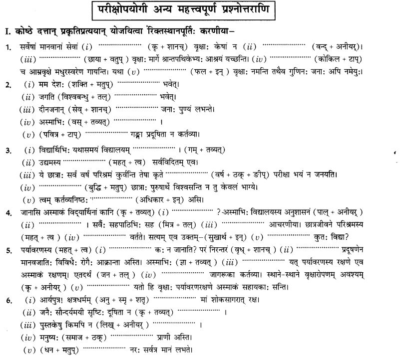 NCERT Solutions for Class 10th Sanskrit Chapter 4 Pratyayah 44