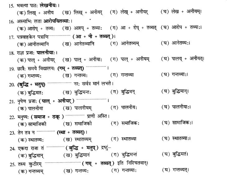 NCERT Solutions for Class 10th Sanskrit Chapter 4 Pratyayah 54