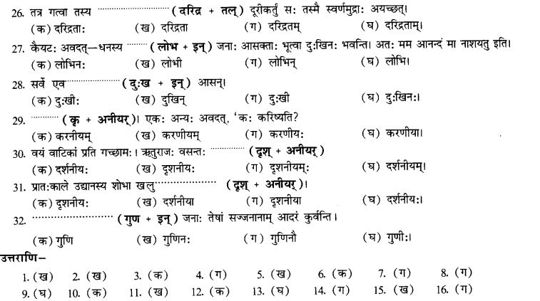 NCERT Solutions for Class 10th Sanskrit Chapter 4 Pratyayah 55