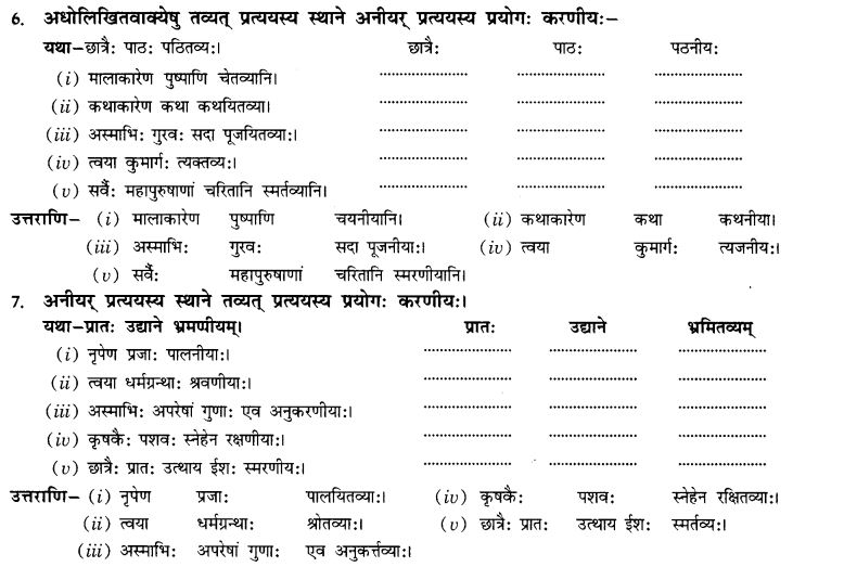 NCERT Solutions for Class 10th Sanskrit Chapter 4 Pratyayah 6