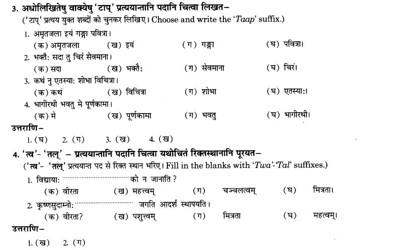 NCERT Solutions for Class 10th Sanskrit Chapter 4 Pratyayah 65