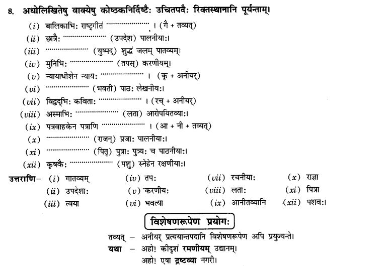 NCERT Solutions for Class 10th Sanskrit Chapter 4 Pratyayah 7
