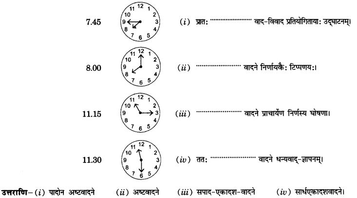 NCERT Solutions for Class 10th Sanskrit Chapter 6 Kaha Samayaha 8