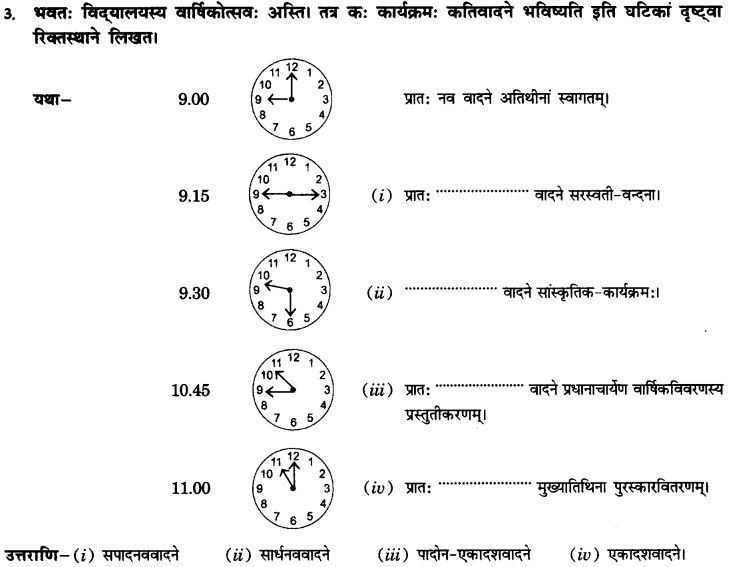 NCERT Solutions for Class 10th Sanskrit Chapter 6 Kaha Samayaha 9
