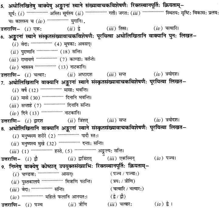 NCERT Solutions for Class 10th Sanskrit Chapter 7 Sadakhya 8