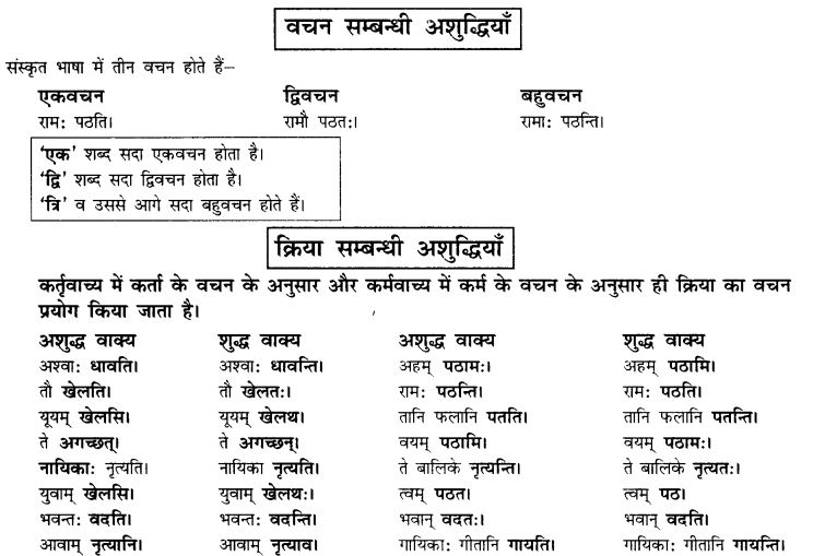 NCERT Solutions for Class 10th Sanskrit Chapter 8 Vachana Lingam Purusha Lakaara Dusya Samsheedhanam 1