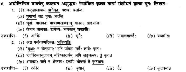 NCERT Solutions for Class 10th Sanskrit Chapter 8 Vachana Lingam Purusha Lakaara Dusya Samsheedhanam 10