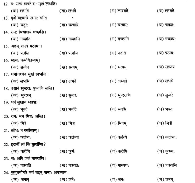NCERT Solutions for Class 10th Sanskrit Chapter 8 Vachana Lingam Purusha Lakaara Dusya Samsheedhanam 15