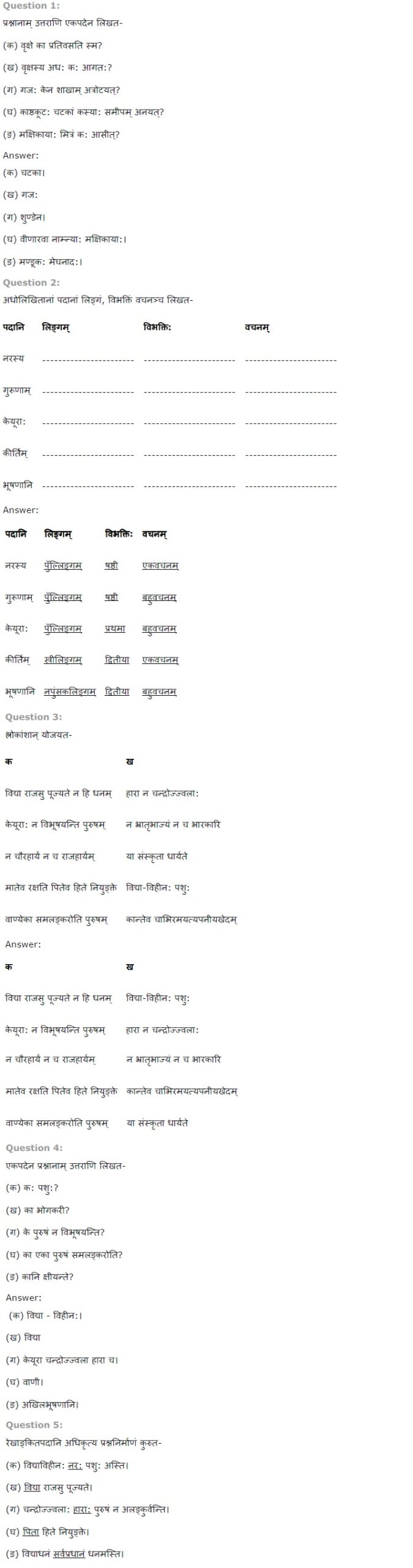 NCERT Solutions for Class 7th Sanskrit Chapter 12 कल्पलतेव विद्या 1