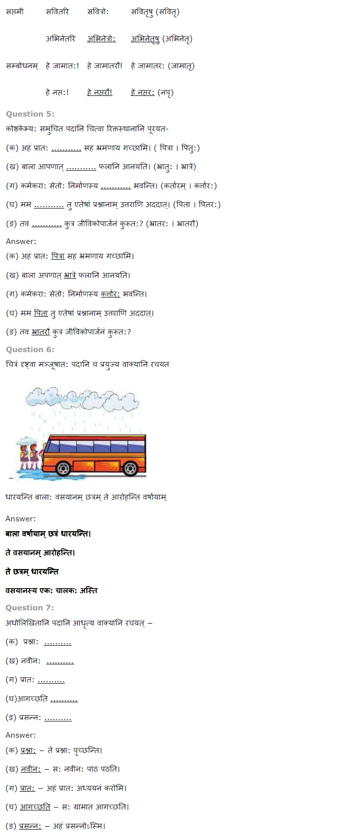 NCERT Solutions for Class 7th Sanskrit Chapter 14 अनारिकाया जिज्ञासा 2