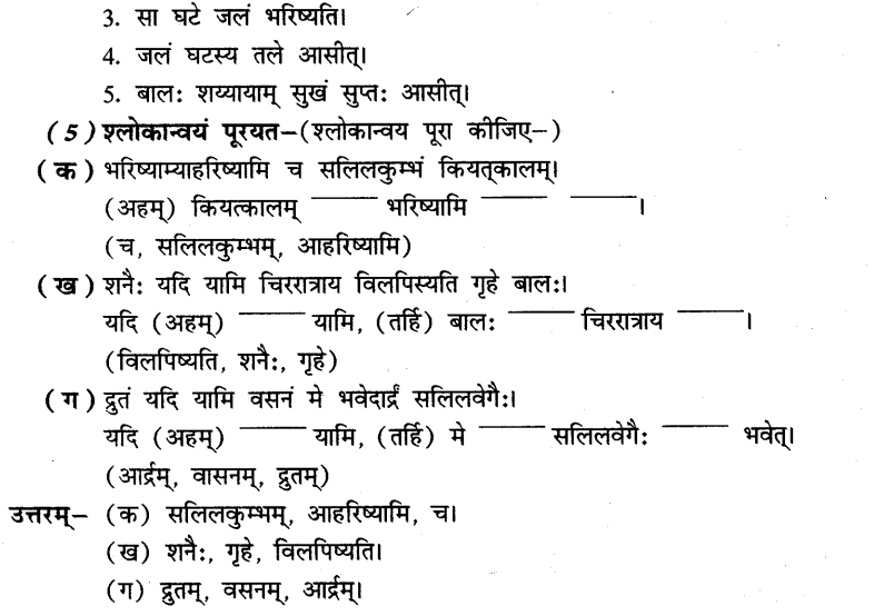 NCERT Solutions for Class 8th Sanskrit Chapter 7 जलवाहिनी 10