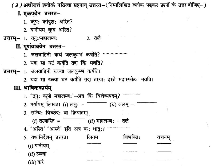 NCERT Solutions for Class 8th Sanskrit Chapter 7 जलवाहिनी 8