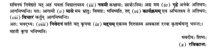 NCERT Solutions for Class 9th Sanskrit Chapter 1 सङ्केताधारितम् औपचारिकं अथवा अनौपचारिकं पत्रम् 34