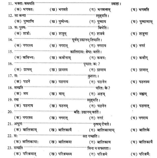 NCERT Solutions for Class 9th Sanskrit Chapter 16 Adhikarana Karak Proyogah 10