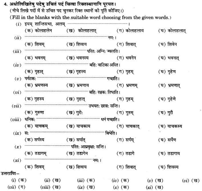 NCERT Solutions for Class 9th Sanskrit Chapter 16 Adhikarana Karak Proyogah 16