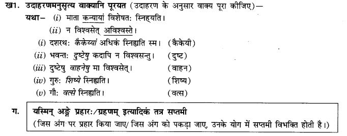 NCERT Solutions for Class 9th Sanskrit Chapter 16 Adhikarana Karak Proyogah 2