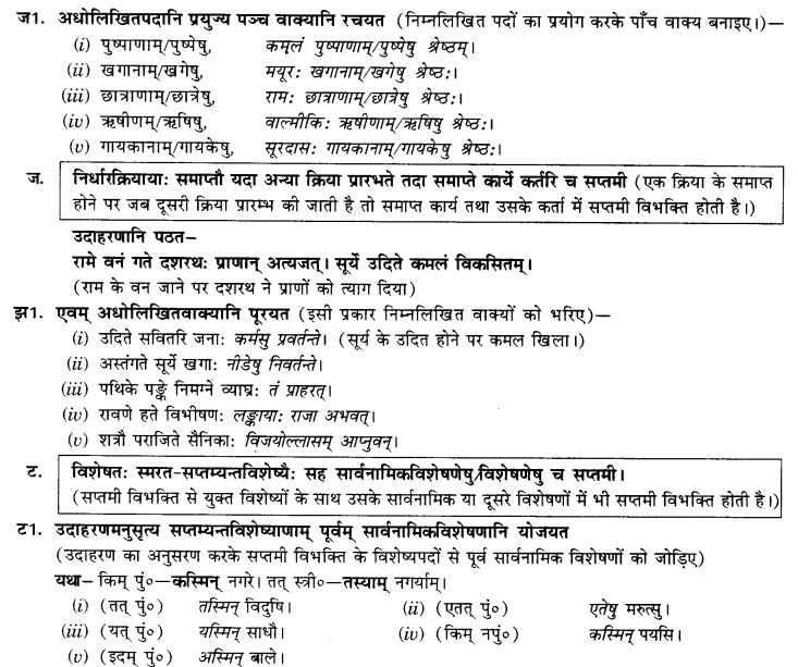 NCERT Solutions for Class 9th Sanskrit Chapter 16 Adhikarana Karak Proyogah 5