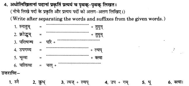 NCERT Solutions for Class 9th Sanskrit Chapter 17 Tumun Katvaa Layapa Pratyayanam Prayogah 16