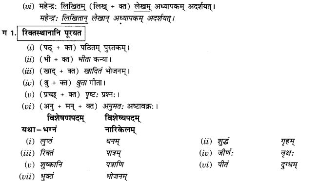 NCERT Solutions for Class 9th Sanskrit Chapter 18 Kt Ktvatu Pratyayoh Prayogah 7