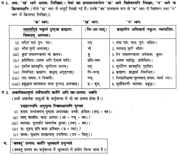 NCERT Solutions for Class 9th Sanskrit Chapter 18 Kt Ktvatu Pratyayoh Prayogah 8