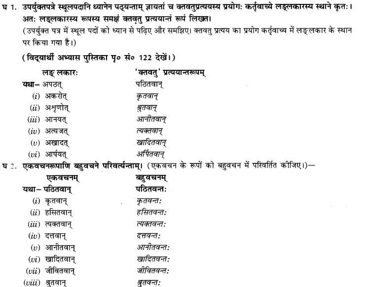NCERT Solutions for Class 9th Sanskrit Chapter 18 Kt Ktvatu Pratyayoh Prayogah 9