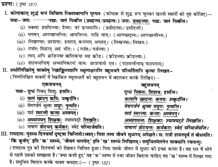 NCERT Solutions for Class 9th Sanskrit Chapter 19 Shatr Shanach Pratyayoh Prayogah 6