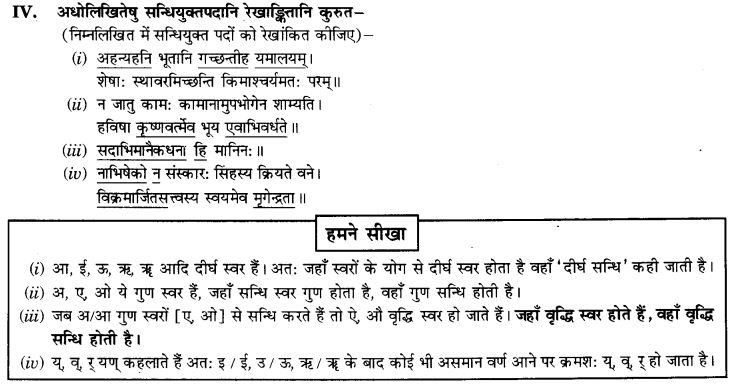 NCERT Solutions for Class 9th Sanskrit Chapter 2 Sandhiha Prakaranam Swarasandhiha 10