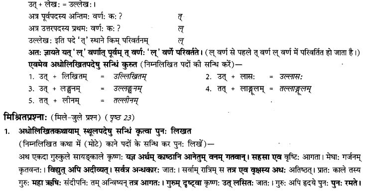 NCERT Solutions for Class 9th Sanskrit Chapter 3 Vyajtrnasandhihi 15